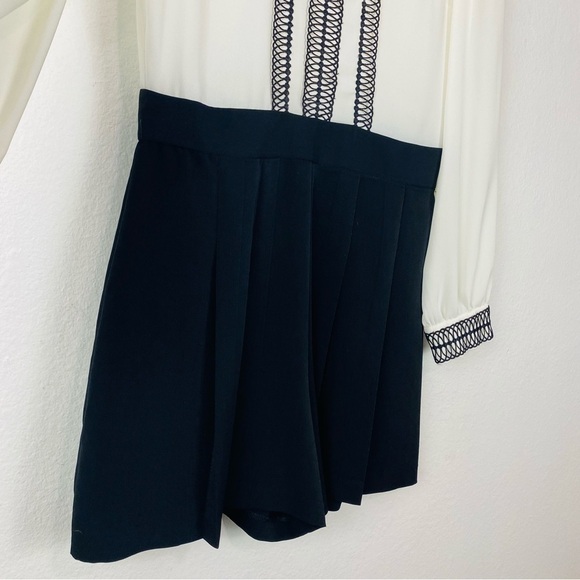 Miss SELFRIDGE White Black Embroidered Romper Size 8 - Picture 7 of 16